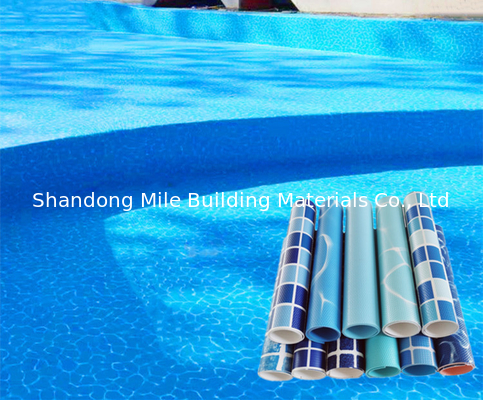 Swimming pool waterproofing membrane, 1.5mm, PVC, blue mosaic PVC swimming pool iner