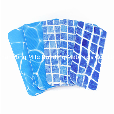 From Manufacturer Custom 3D Design Mosaic PVC anti- UV swimming pool liner with fabric