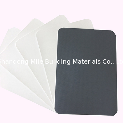 Grey good tensile strength PVC waterproof liner with reinforced fabric heating weldable waterproof sheet
