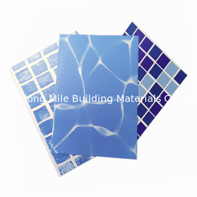 PVC membrane blue Colors Mosaic Anti-uv Reinforced with Fabric pvc swimming pool liner