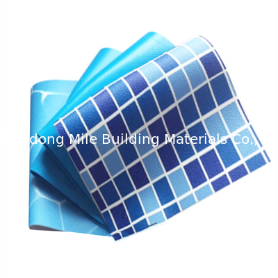 Competitive price pvc waterproof film Heating Weldable Inground Blue Mosaic Anti-slip swimming pool PVC vinyl pool liner