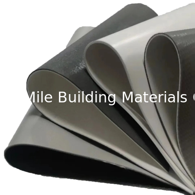 Grey good tensile strength PVC waterproof heating weldable waterproof sheet for construction