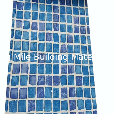 Reinforced with fabric Anti-Microorganisms polyvinyl chloride Blue Mosaic pvc swimming pool liner
