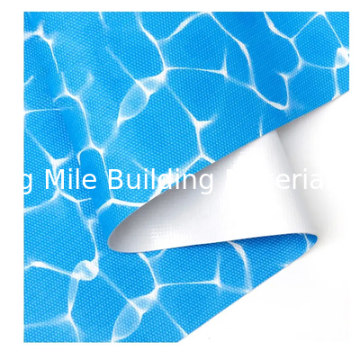 Anti-UV Reinforced with Fabric water wave  swimming pool film PVC Liner