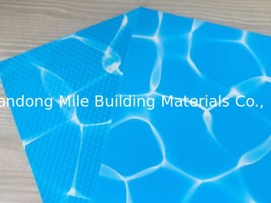 Anti-UV Reinforced with Fabric water wave  swimming pool film PVC Liner