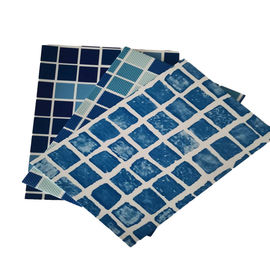 PVC swimming pool liner water wave pattern with polyester mesh
