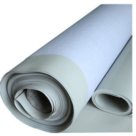 Grey good tensile strength PVC waterproof liner with reinforced fabric heating weldable waterproof sheet