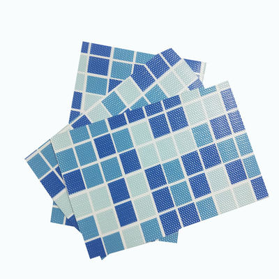 PVC membrane blue Colors Mosaic Anti-uv Reinforced with Fabric pvc swimming pool liner