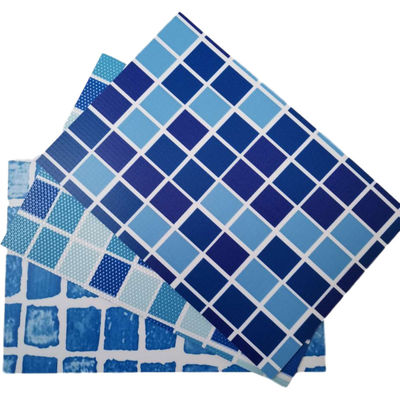 Polyvinyl chloride uv resistant blue mosaic reinforced with fabric pvc swimming pool liner