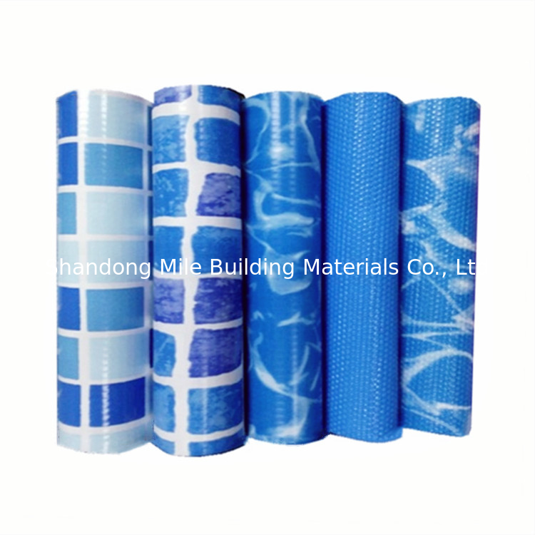 UV-resistant mosaic pvc swimming pool liner for districl pool  Reinforced with Fabric