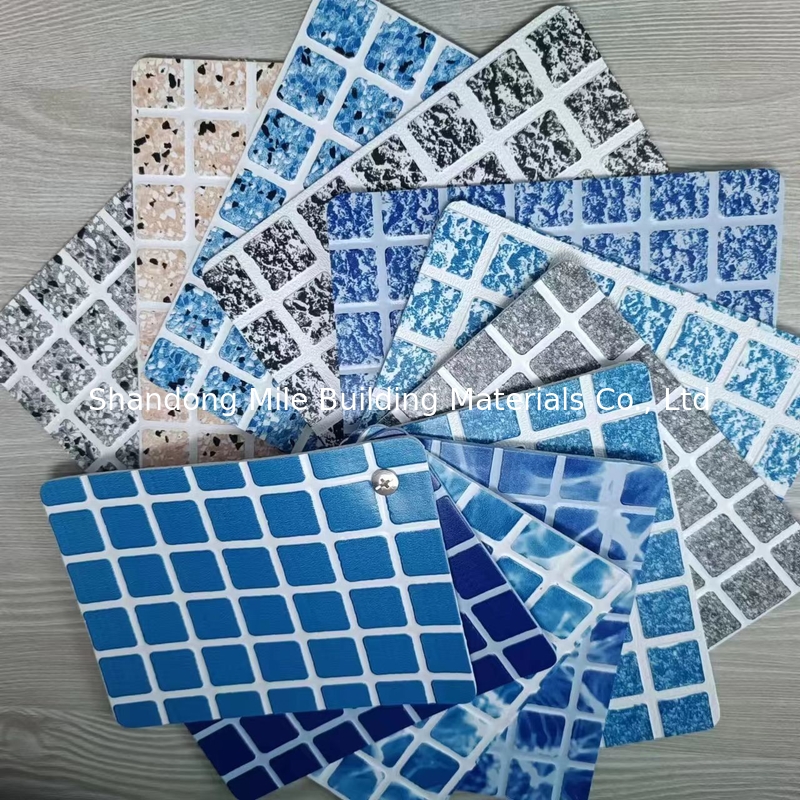 Heating Weldable Various Mosaic color Excellent resistance to chemicals polyvinyl chloride pvc swimming pool liner