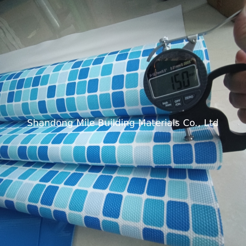 Pool Liner Mosaic Colors Polyester Fabric Geomembrane PVC Membrane