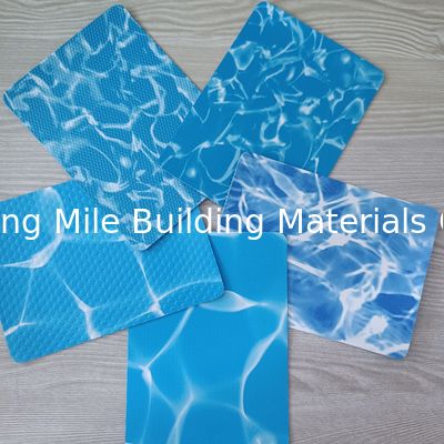 Preço competitivo Anti-UV Reforçado com Tecido Azul Mosaico PVC forro de piscina