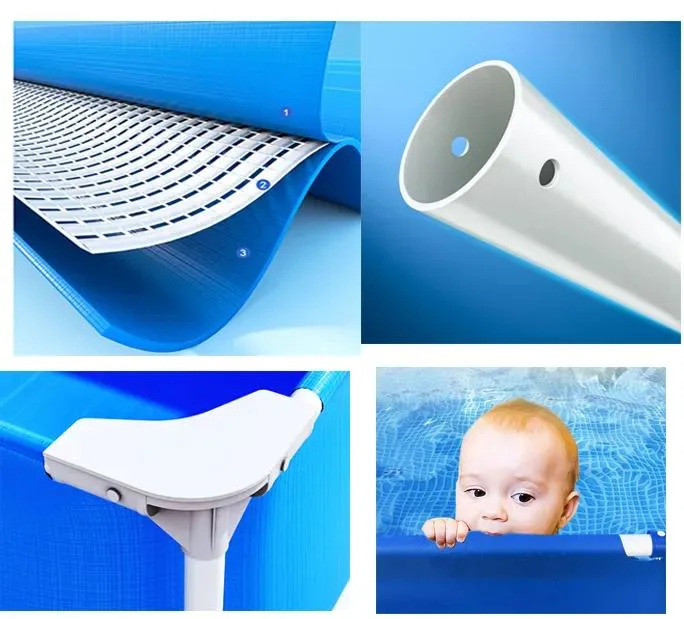 Easy Installation Large Metal Frame Above Ground Swimming Pool